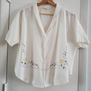 The Summer House Dua embroidered shirt S/M